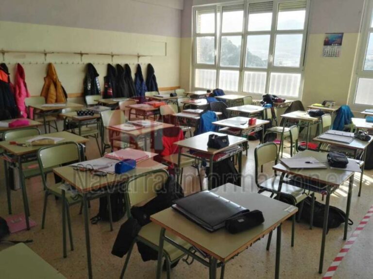 Aula escolar. Imagen de la publicación de Navarra Información sobre hábitos de estudio.